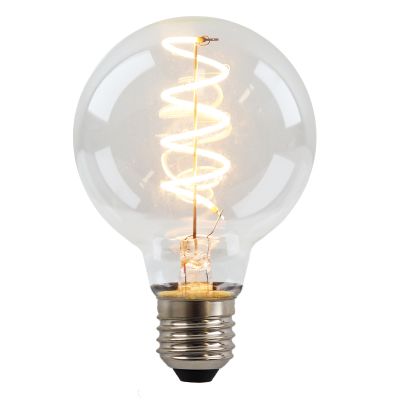 Lâmpada de filamento LED regulável E27 Olucia Tuelo, G80, 4W, 2700K
