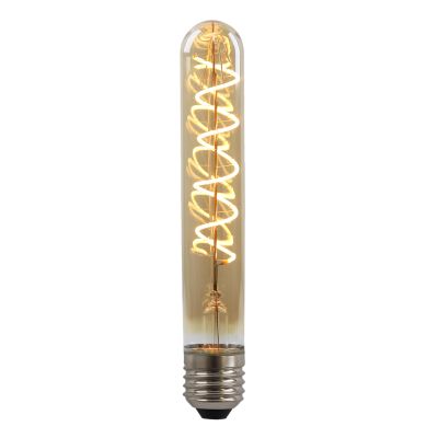 Lâmpada tubular LED dimerizável E27 Olucia Damien, âmbar, 4W, 2200K