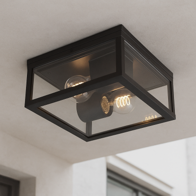 Candeeiro para exterior preto moderno, Ivanka, IP44