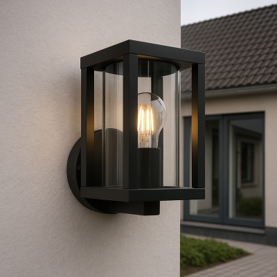 Candeeiro para exterior preto moderno, Amalie, IP54