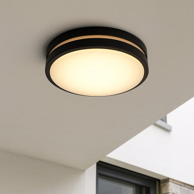 Candeeiro para exterior preto de plástico, James, IP44