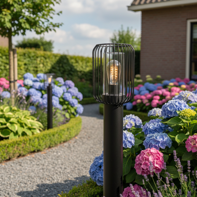 Candeeiro para exterior preto moderno, Enya, IP44