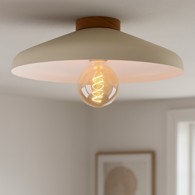 Candeeiro de teto bege rústico, Freddie