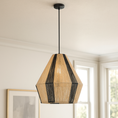 Candeeiro suspenso castanho rústico, Holly