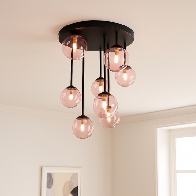 Candeeiro de teto rosa design, Stacy
