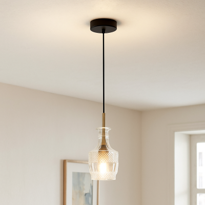 Candeeiro suspenso transparente design, Danny