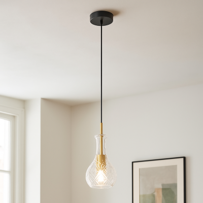 Candeeiro suspenso transparente design, Danny