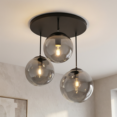 Candeeiro de teto preto design, Dolf