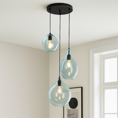 Candeeiro suspenso azul design, Cees