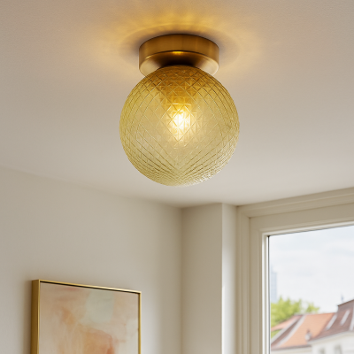 Candeeiro de teto verde retrô, Johnson