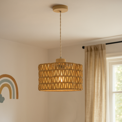 Candeeiro suspenso de papel castanho, Mickey