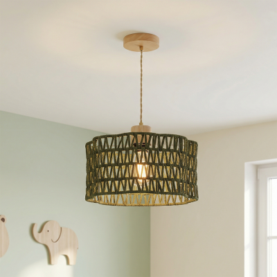 Candeeiro suspenso verde rústico, Mickey