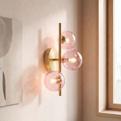 Aplique de parede rosa design, Remo
