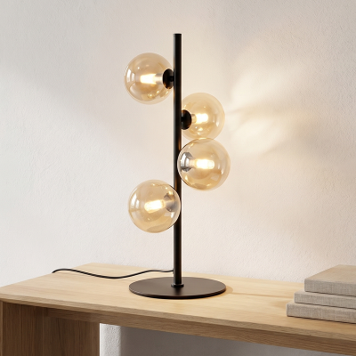 Candeeiro de mesa âmbar design, Remo, com interruptor