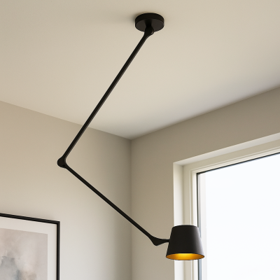Candeeiro de teto preto moderno, Rinke