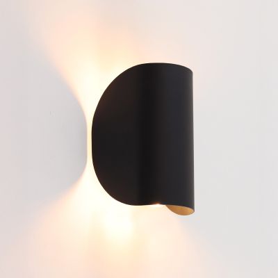 Aplique de parede preto moderno, Salomon