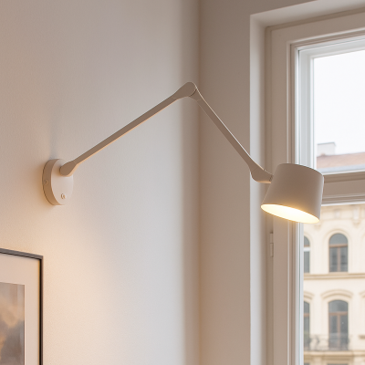 Aplique de parede branco moderno, Rinke, com interruptor