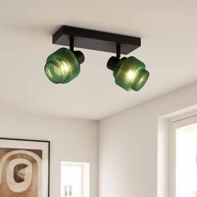 Foco de teto verde retrô, Paris