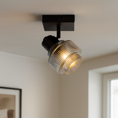 Foco de teto cinzento retrô, Paris