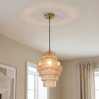 Candeeiro suspenso âmbar retrô, Paris