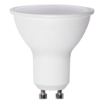 Lâmpada LED GU10 4,7W, 3000K, com sensor crepuscular.