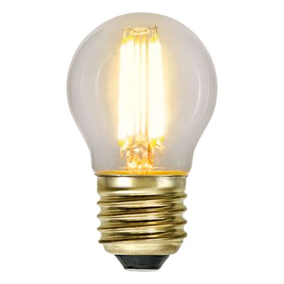 Lâmpada esférica E27 com 3 níveis de intensidade luminosa, 4W, branca extra aconchegante.