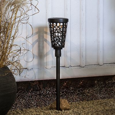 Foco de jardim solar preto de plástico, Amresh, 0W, LED 3000K, IP44