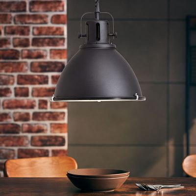 Candeeiro suspenso preto industrial, Alexi