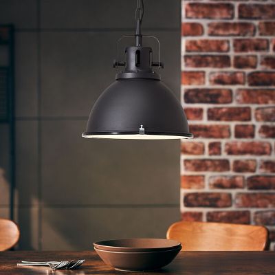 Candeeiro suspenso preto industrial, Alexi