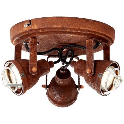 Foco de teto cor de ferrugem industrial, Abyga