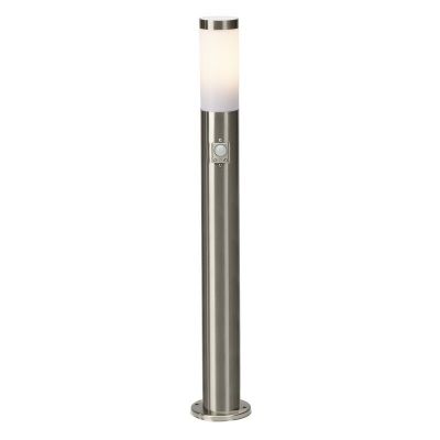 Candeeiro de pé exterior com sensor de movimento cromo de plástico, Tom, IP44