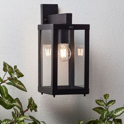 Candeeiro para exterior preto industrial, Jaeva, IP44
