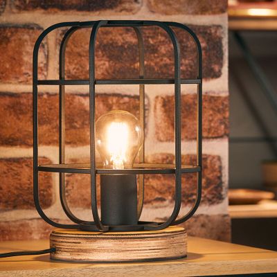 Candeeiro de mesa preto industrial, Taede