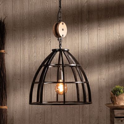 Candeeiro suspenso preto industrial, Esmee