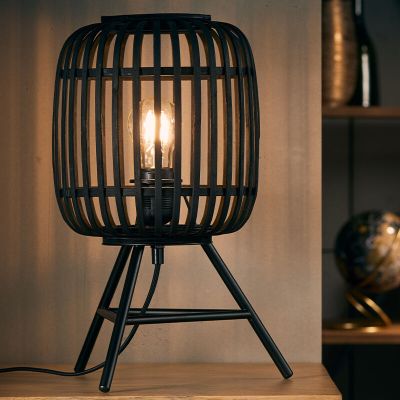 Candeeiro de mesa preto moderno, Brain