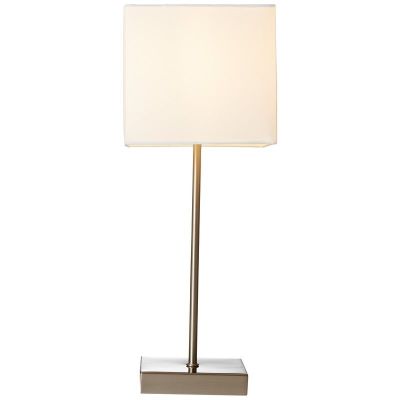 Candeeiro de mesa cromo de tecido, Marinda, com interruptor