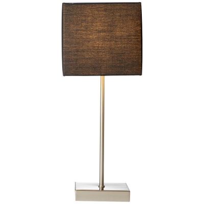 Candeeiro de mesa antracite de tecido, Marinda, com interruptor