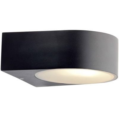 Candeeiro para exterior preto de metal, Alicha, IP44