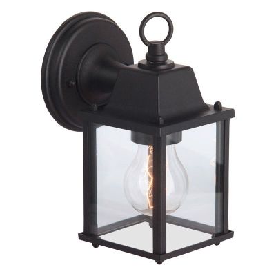 Candeeiro para exterior preto rústico, Zenzi, IP23