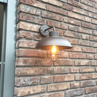 Candeeiro para exterior preto industrial, Jaymiley, IP44