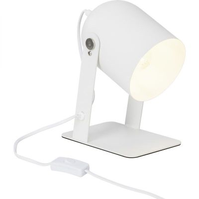 Candeeiro de mesa branco moderno, Arlette, com interruptor