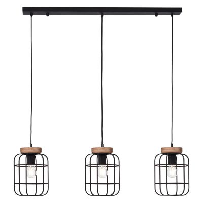 Candeeiro suspenso preto industrial, Taede