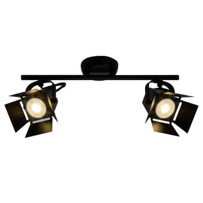 Foco de teto preto industrial, Jowenna, 5W, LED 3000K