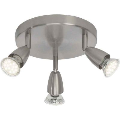 Candeeiro de teto cromo de metal, Keysha, 3W, LED 3000K