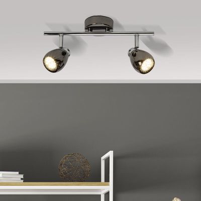Candeeiro de teto preto de metal, Khadra, 3W, LED 3000K