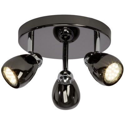 Candeeiro de teto preto de metal, Khadra, 3W, LED 3000K