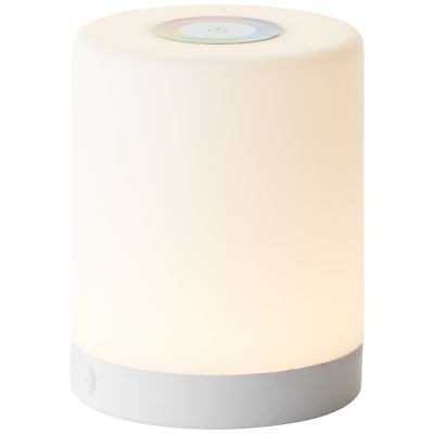 Candeeiro de mesa exterior branco moderno, Maezon, 1W, LED RGBW, IP44, com dimmer tátil