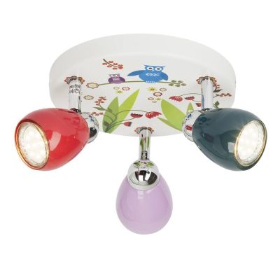 Foco de teto quarto infantil multicolorido de metal, Bauke