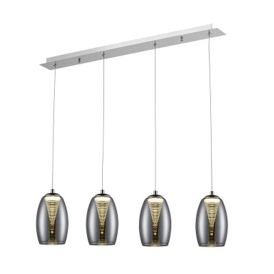 Candeeiro suspenso cromo moderno, Aliyah, 5W, LED 3000K