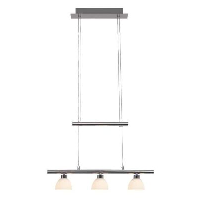 Candeeiro suspenso cromo de vidro, Tromp, 5W, LED 3000K, com dimmer tátil
